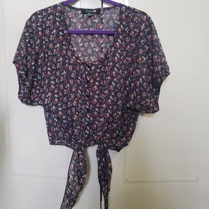 Sheer Forever 21 Floral Top